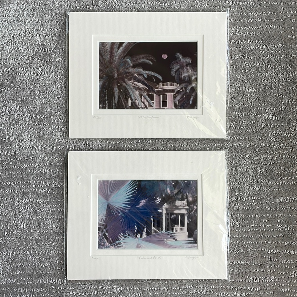 Pair of signed and numbered photos by Marylyn Schaffer